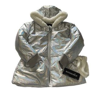 S Rothschild & Co Little Girls Hooded Hologram Jacket